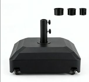 Outdoor Umbrella Base with Wheels -  Water  Sand Weighted Stand for Patio Canopy Support