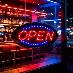 Led Open Signs for Business, 18.9 x 8 inch Large Open Sign, Ultra Bright Neon Open Sign  LED open sign can reach up to 100,000 hours